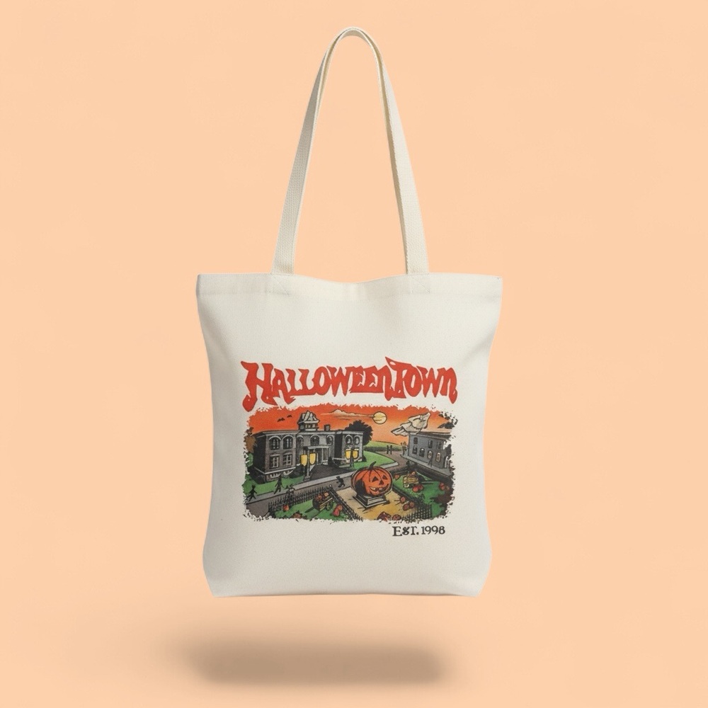 Halloween Town Graphic Tote Bag